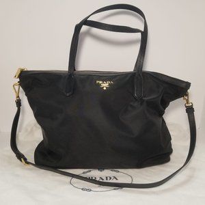 BRAND NEW PRADA  TESSUTO SAFFIAN AUTHENTIC NERO